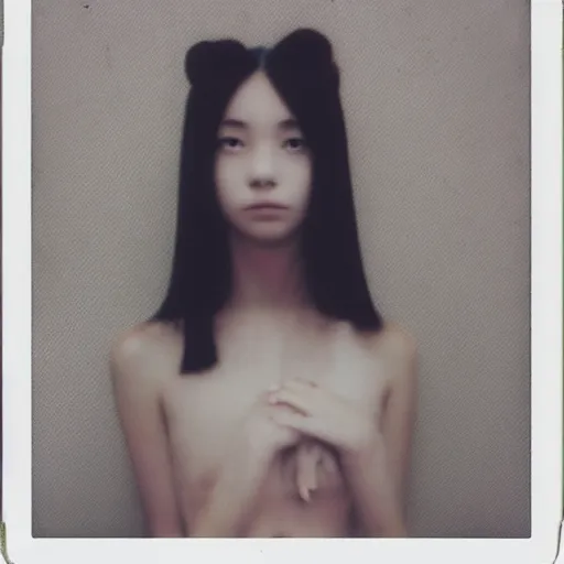 Image similar to polaroid of anime girl face shot cute by Tarkovsky