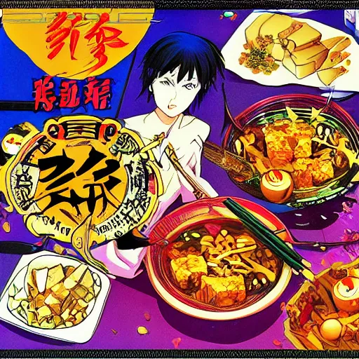 Prompt: mapo tofu, cartoon, manga, eroguro aesthetics