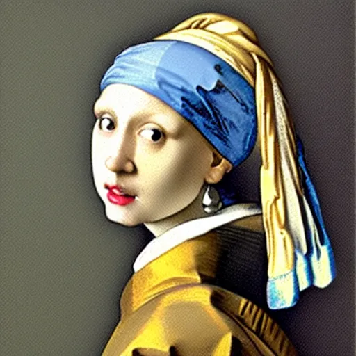 Prompt: Doge in a pearl earring, by Johannes Vermeer, 8k