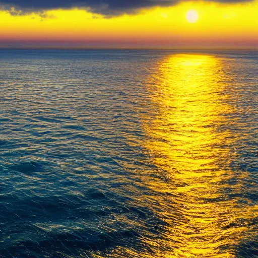 Image similar to golden ocean, 4k