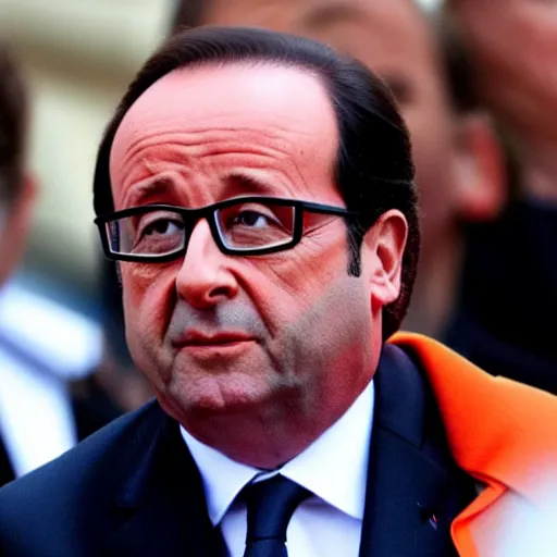 Image similar to François hollande is goku from dragon ball Z