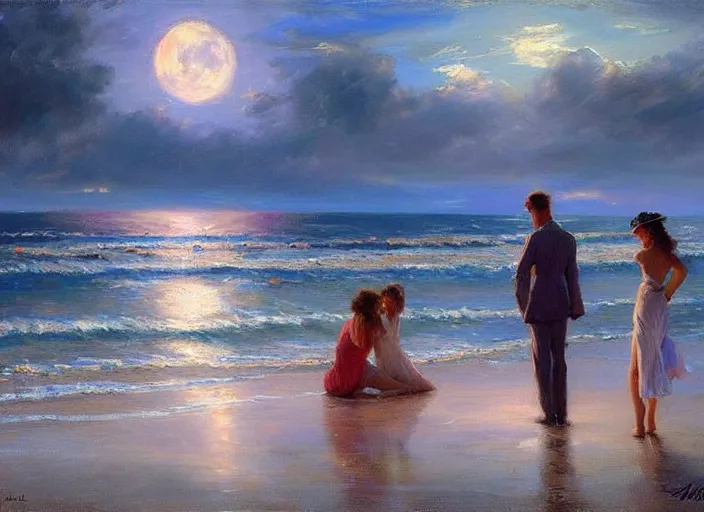 Image similar to beach moonlight by vladimir volegov and alexander averin and delphin enjolras