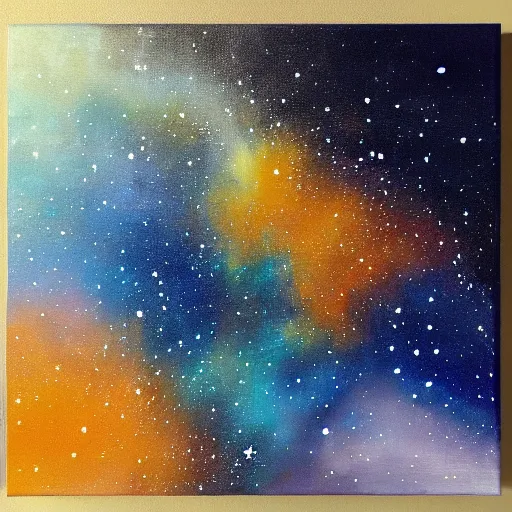 Prompt: “galaxy sky oil on canvas”