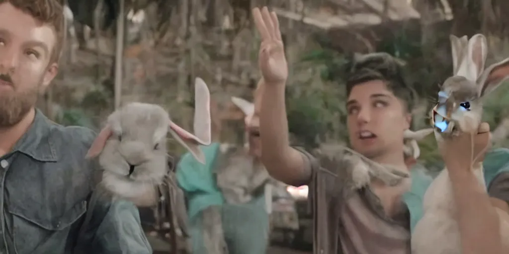 Prompt: a rabbit in the amazon prime tv show the boys screenshot