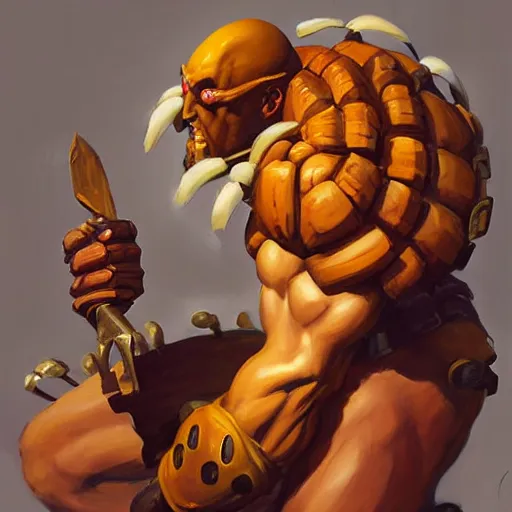 Prompt: greg manchess portrait painting of partially armored dhalsim from street fighter as overwatch character, medium shot, asymmetrical, profile picture, organic painting, sunny day, matte painting, bold shapes, hard edges, street art, trending on artstation, by huang guangjian and gil elvgren and gerald brom