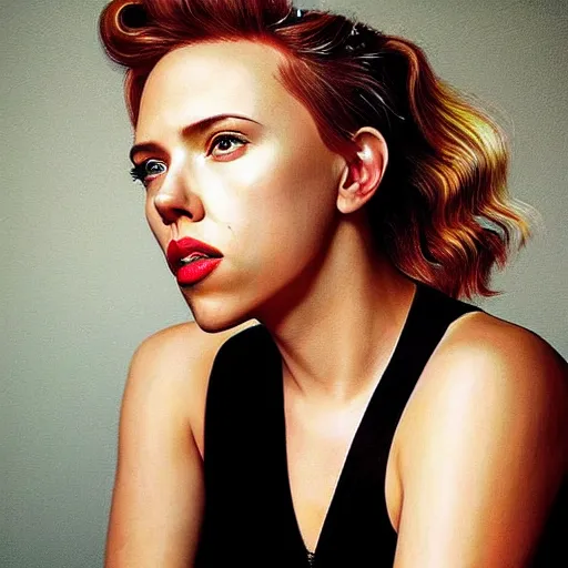 Image similar to “Scarlett Johansson portrait, Matt Hughes”