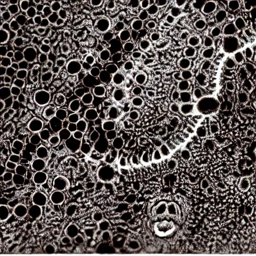 Prompt: hunahpu and xbalanque under an electron microscope, xerox