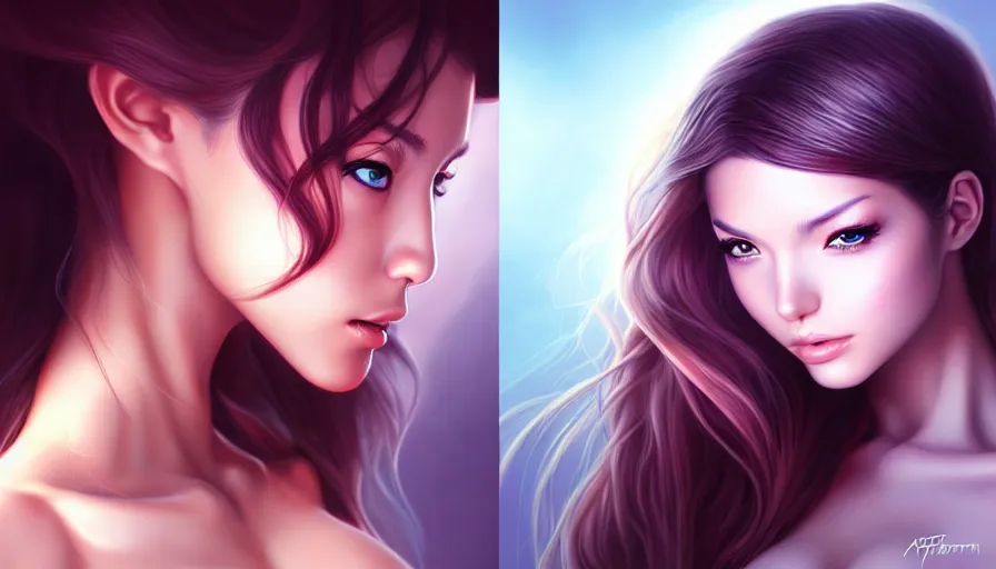 Image similar to the two complementary forces that make up all aspects and phenomena of life, by ARTGERM