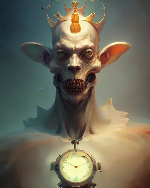 Image similar to king of time reaper, male portrait, complex 3 d render by peter mohrbacher, ilya kuvshinov, victo ngai, ryohei hase, dramatic lighting, intricate, highly detailed, sharp focus, unreal engine, blender, artstation, masterpiece, ray tracing