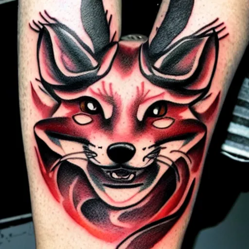 fox flash tattoo  Google Search  Old school tattoo Fox tattoo Traditional  tattoo