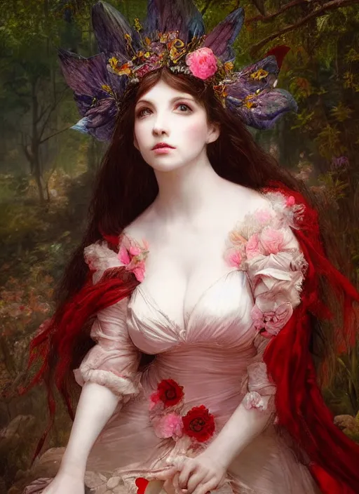 Prompt: Amouranth as an evil princess by Frederick Edwin Church and James Jean, rule of thirds, seductive look, beautiful, in Harajuku Japan during sakura season, masterpiece, Refined