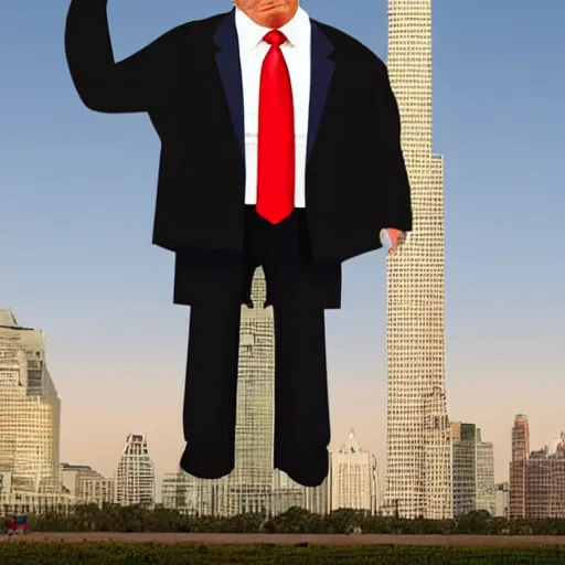 Image similar to trump tallest man in the world