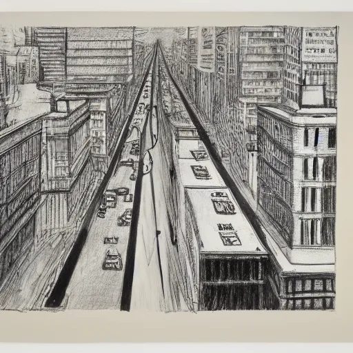 Image similar to view of the world from broadway, drawing, saul steinberg,