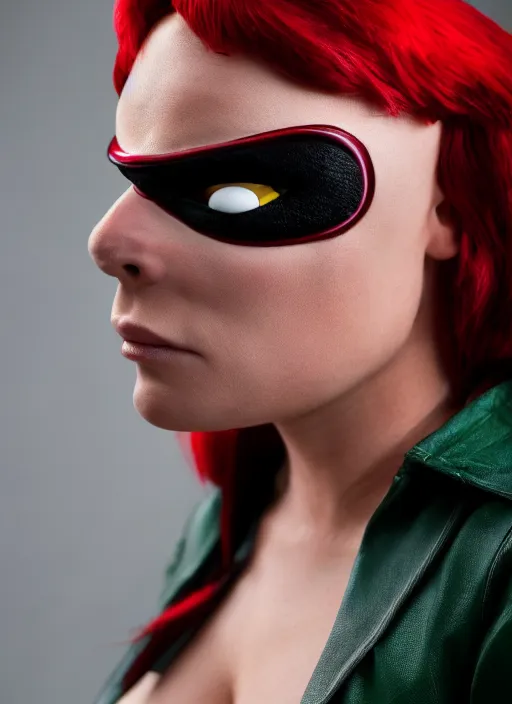 Image similar to portrait photo still of real life futurama character leela, cyclops, 8 k, 8 5 mm f 1. 8