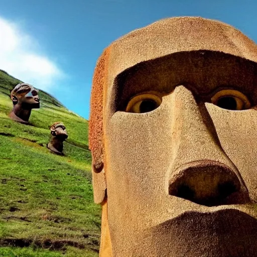 Image similar to giga Chad Easter island head