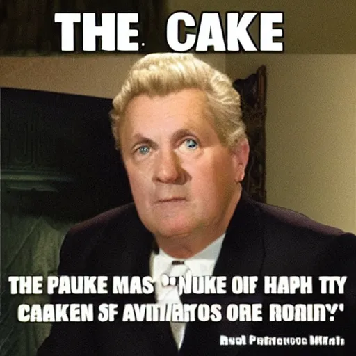 Image similar to the cake is a lie