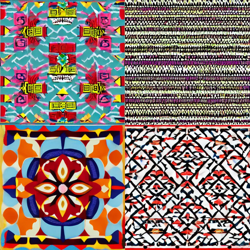 Prompt: flower ndebele pattern