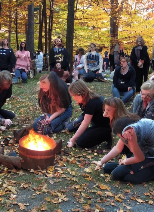 Prompt: a Satanic ritual in Hopkinton New Hampshire