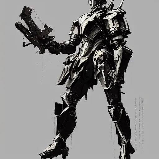 Image similar to full body painting of a full armored knight, dramatic lighting, illustration by Greg rutkowski, yoji shinkawa, 4k, digital art, concept art, trending on artstation