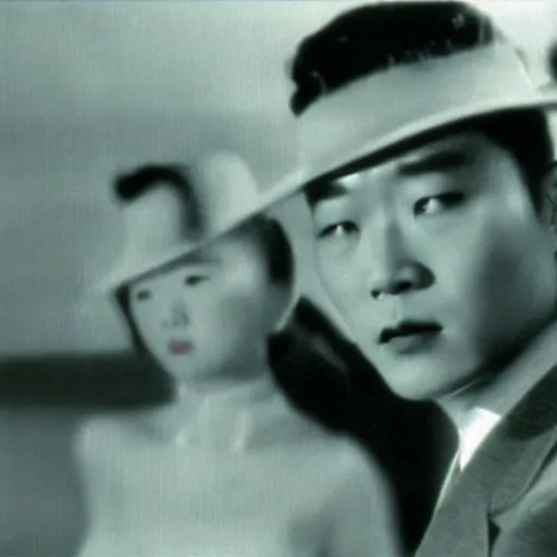 Image similar to 1950s Korean thriller film noir, Shin Sang-ok, 35mm film, Cooke Varotal 20-100 T3.1