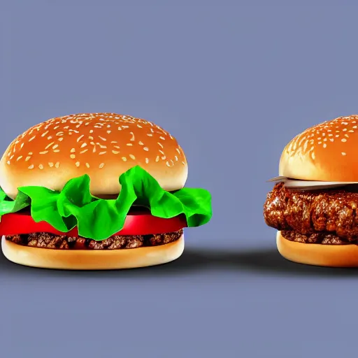 Image similar to talking hamburger, photo, detailed, 4k