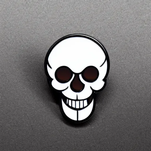 Image similar to a highly detailed retro minimalistic menacing clean skull with fire flame enamel pin, hd, concept art, artstation, deviantart