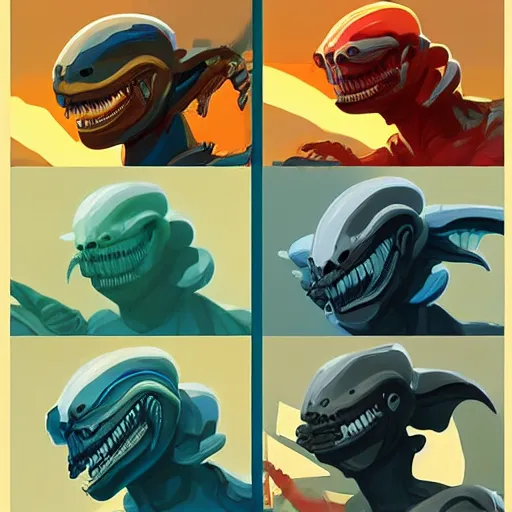 Image similar to face icon stylized minimalist xenomorphs, loftis, cory behance hd by jesper ejsing, by rhads, makoto shinkai and lois van baarle, ilya kuvshinov, rossdraws global illumination