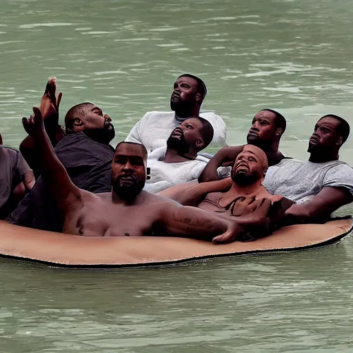 Image similar to kanye west floating, directed by costa - gravras