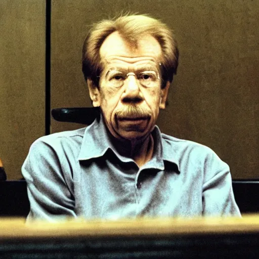 Image similar to portrait of vaclav havel in a still frame of a miyazaki movie