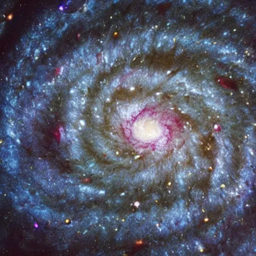 Image similar to extremely detailed photo of a spiral galaxy