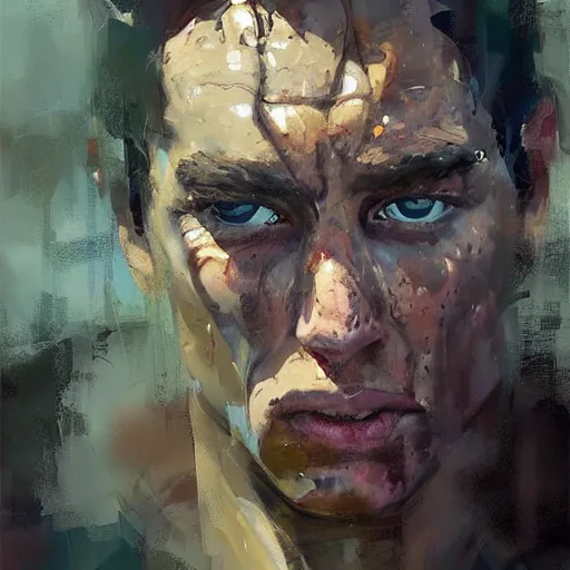 Prompt: face protrait of aqua man, realistic, ultrahd, jeremy mann painting