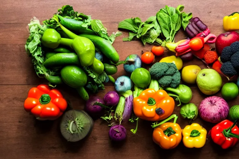 Prompt: film still of fresh fruits and vegetables with arms and legs making beats in the studio on an mpc