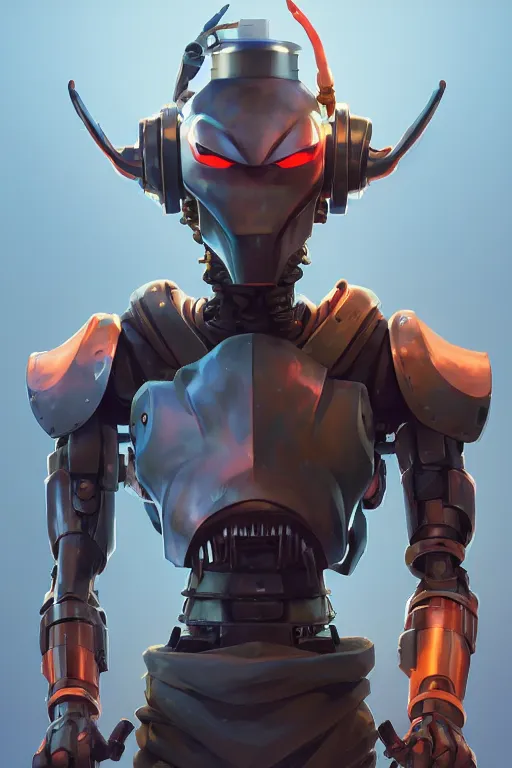 Image similar to epic mask helmet robot ninja portrait stylized as fornite style game design fanart by concept artist gervasio canda, behance hd by jesper ejsing, by rhads, makoto shinkai and lois van baarle, ilya kuvshinov, rossdraws global illumination radiating a glowing aura global illumination ray tracing hdr render in unreal engine 5