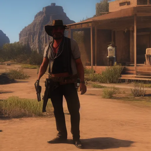 Prompt: Film still of Mirage, from Red Dead Redemption 2 (2018 video game)