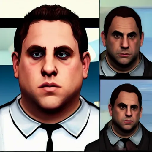 Prompt: jonah hill as a gta v character