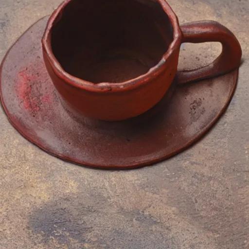 Prompt: closeup of ((rusty)) teapot