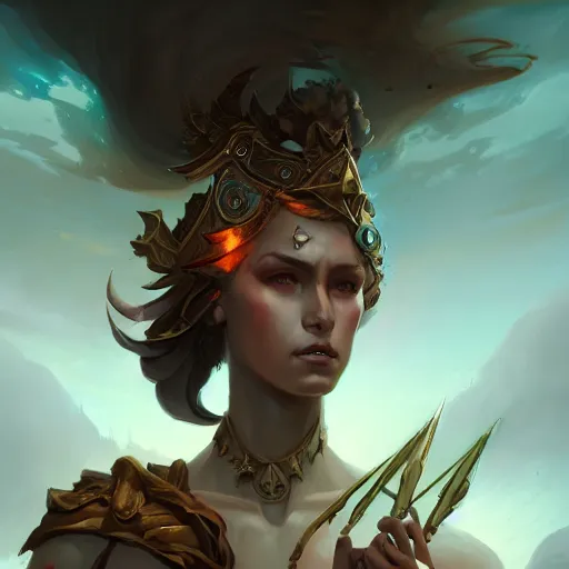 Prompt: portrait of a goddess of war by pete mohrbacher and greg rutkowski and wlop and artgerm, digital art, unreal engine 5, trending on artstation, deviantart, pinterest, rule of thirds, 4 k uhd image