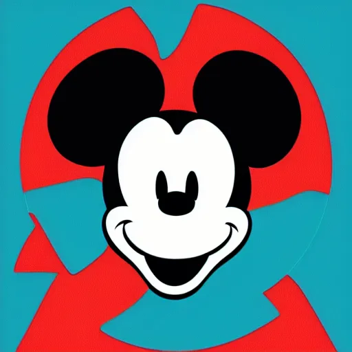 Image similar to skeleton mickey mouse profile picture, dark, pop art, 4 k