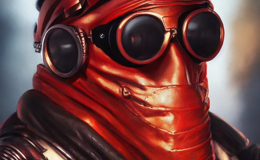 Prompt: closeup painting of anthro big head bee, cyberpunk, wearing crimson - black shutter shades and a dark brown leather jacket, portrait, hyperdetailed, artstation, cgsociety, 8 k, synthwave by tangerine dream