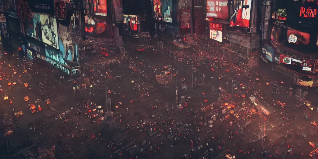 Prompt: isaac from the binding of isaac : rebirth in the middle of times square, pov, taken by a bystander realistic 4 k octane beautifully detailed render, 4 k post - processing, highly detailed, intricate complexity, epic composition, magical atmosphere, cinematic lighting, masterpiece, ultra hd