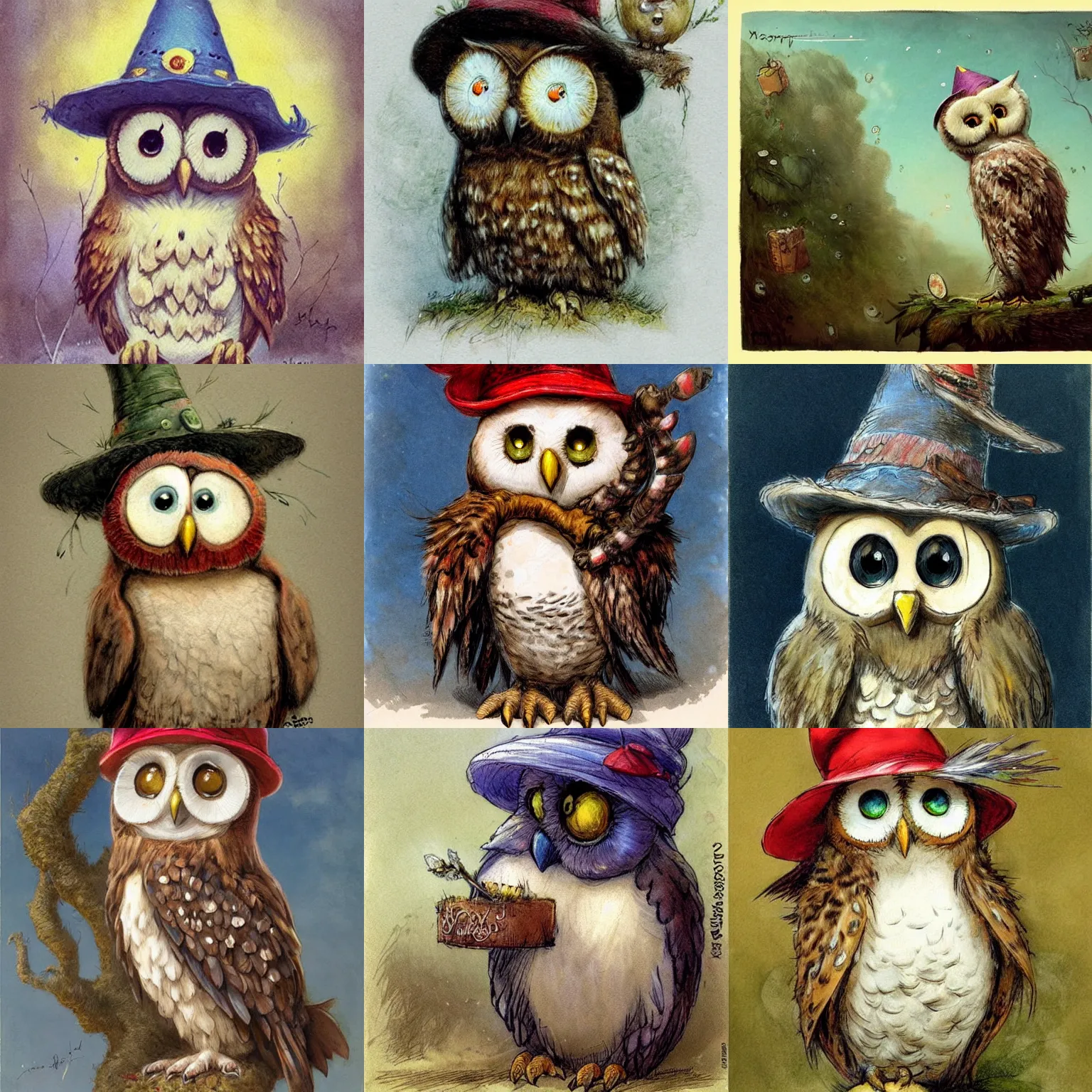 Prompt: ( ( ( shy guy ) ) ) by jean baptiste monge!!!! birthday owl in a pary hat