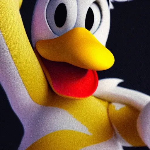 Image similar to donald duck is very sick, portrait, photorealism, octane render, 3 d, hyper detailed.