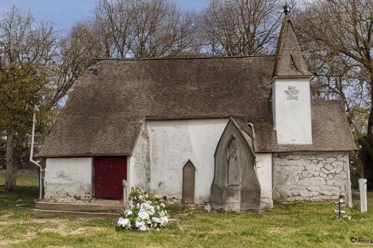 Image similar to the saddest little church in saint sanne