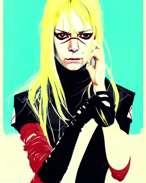 Image similar to a ultradetailed painting of elle driver from kill bill by conrad roset, greg rutkowski and makoto shinkai trending on artstation