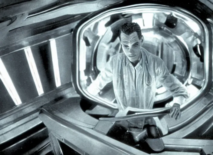 Image similar to scene from the 1947 science fiction film Gattaca, incredible detail