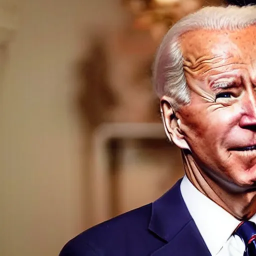 Prompt: photograph of Joe Biden with red hair