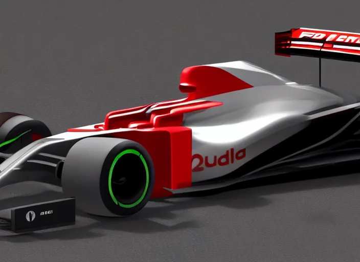 Image similar to 2 0 2 1 formula 1 audi car, concept art, 8 k, hdr, final render, blender, adobe photoshop