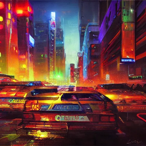 Image similar to Neon city, Sergey Zabelin, high detail, realistic, art station