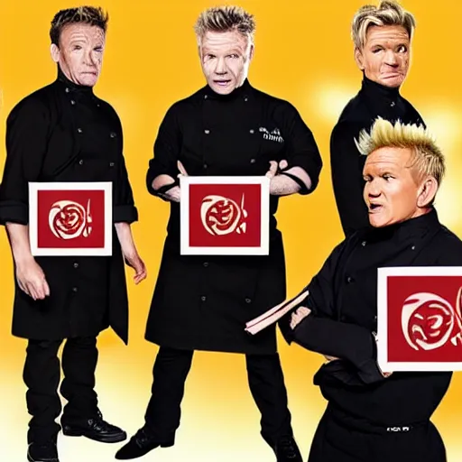 Image similar to Gordon Ramsay as Naruto
