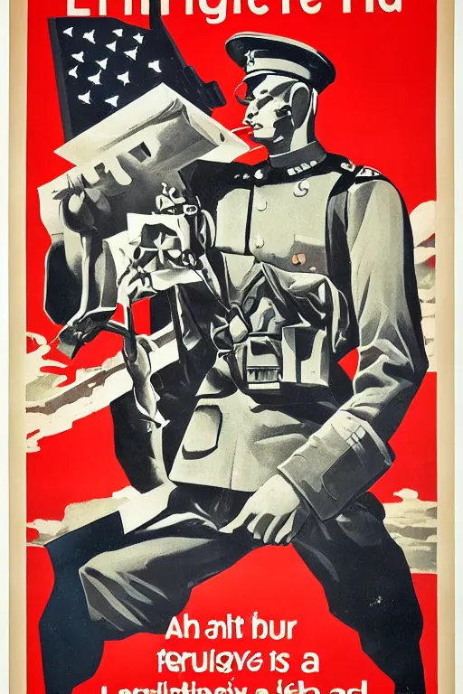 Prompt: a propaganda poster designed to convince people to enlist in the war against philosophy, futuristic, intricate, detailed
